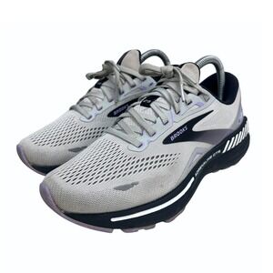 Brooks Adrenaline GTS 23 Womens 8.5 Wide D Grey Purple Running Shoes 1203811D039
